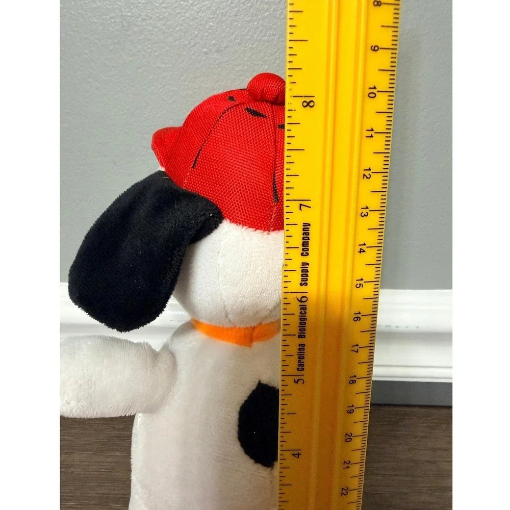 Peanuts Snoopy Plush Red Hat Orange Collar Stuffed Animal Toy 8 Inch Rare Dog